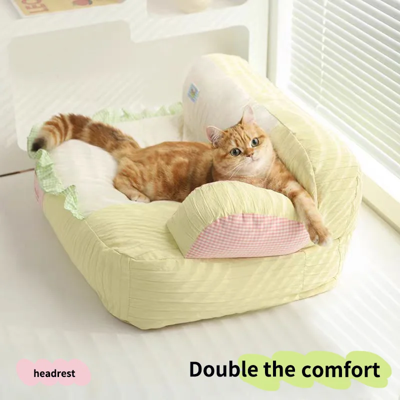 HOOPET-cama Universal para gatos para todas las estaciones, sándwich de invierno, cama para gatos, seguridad de temporada, cama para mascotas de verano, nido para dormir para gatitos, sofá para gatos - imagen 3