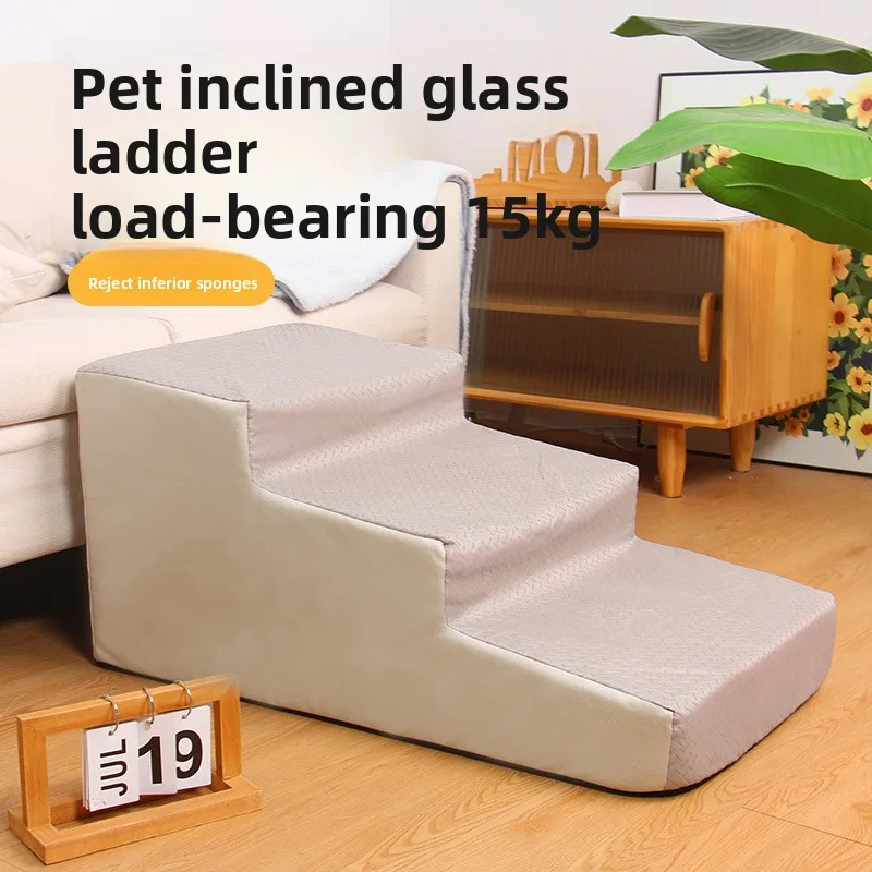 Escaleras antideslizantes de cuero para perros, extraíbles y lavables