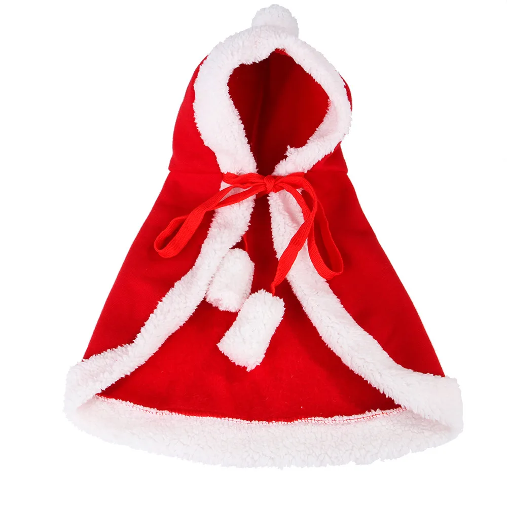 Disfraz de gato, disfraz de Papá Noel, divertido disfraz transformado para gato/perro, capa navideña para mascotas, ropa, bufanda roja, capa, accesorios de decoración - imagen 4