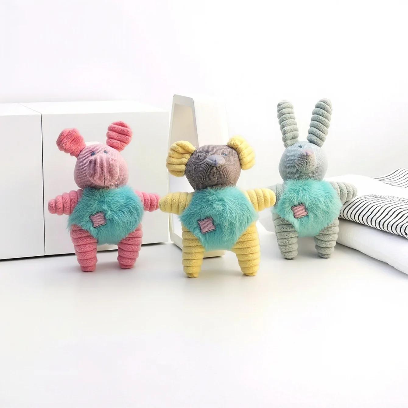 Juguete de peluche para mascotas con forma de animal, juguete Molar resistente a masticar para perros y gatos, juguete interactivo suave no tóxico para masticar mascotas para cachorros - imagen 2