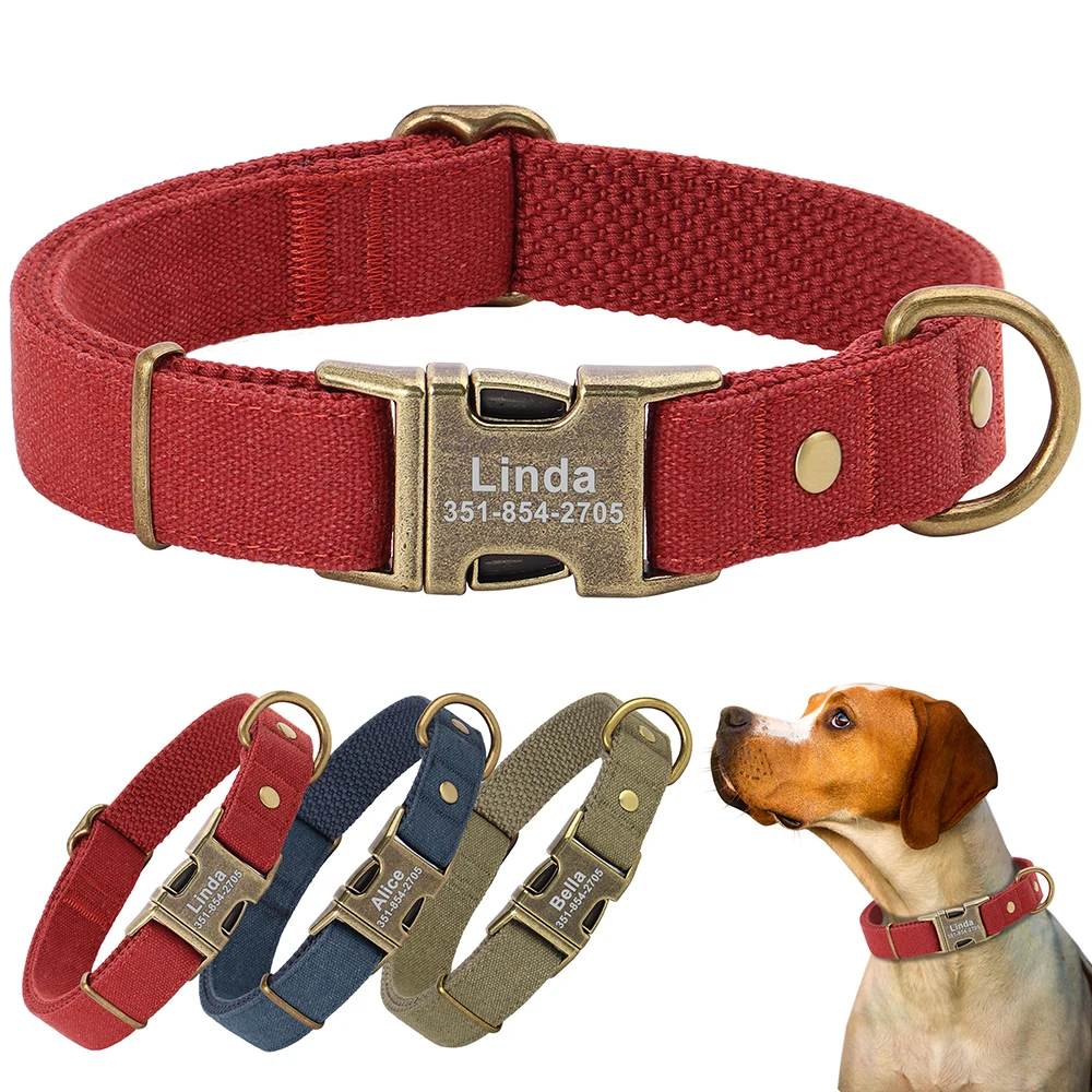 Collar identificación perro personalizado – Nailon Oxford resistente
