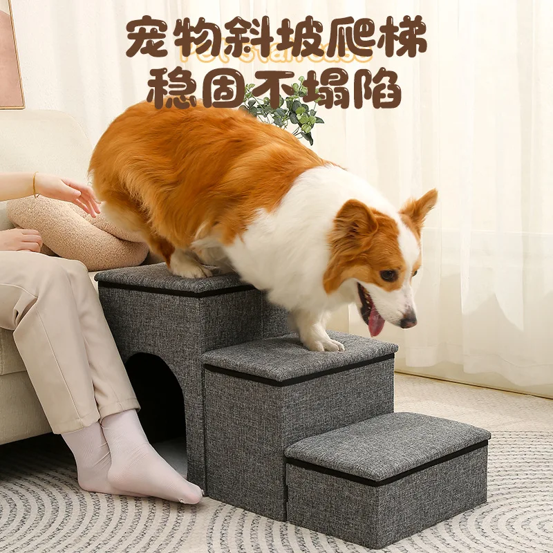 Escalera plegable antideslizante para sofá – Uso cómodo perros y gatos - imagen 2