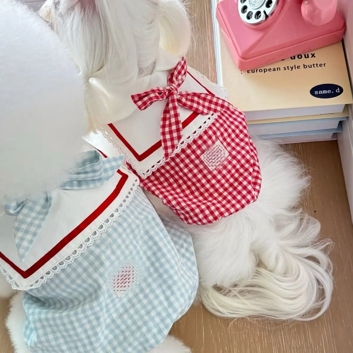 Vestido a cuadros para perros mini y cachorros – Ideal primavera