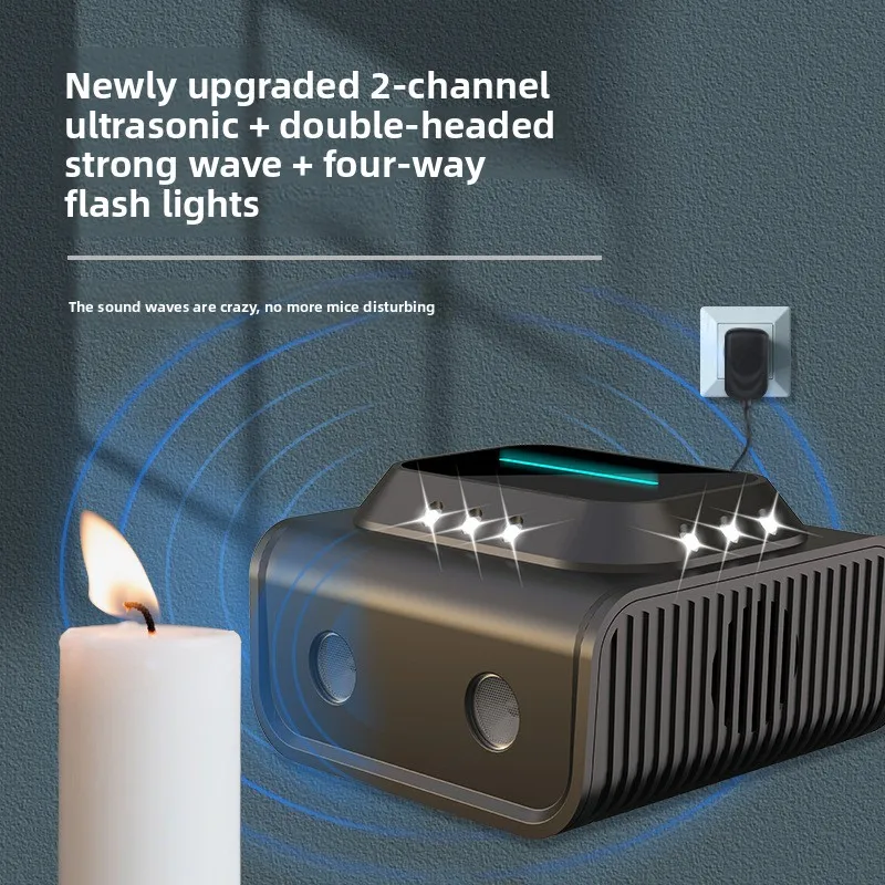 Dispositivo de accionamiento de animales para el hogar, cabezal de doble pulso, repelente de animales para gatos, perros y cucarachas, repelente ultrasónico de ratones, productos para mascotas - imagen 2