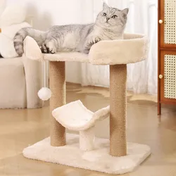 Marco de escalada para gatos con rascador Sisal, poste y juego