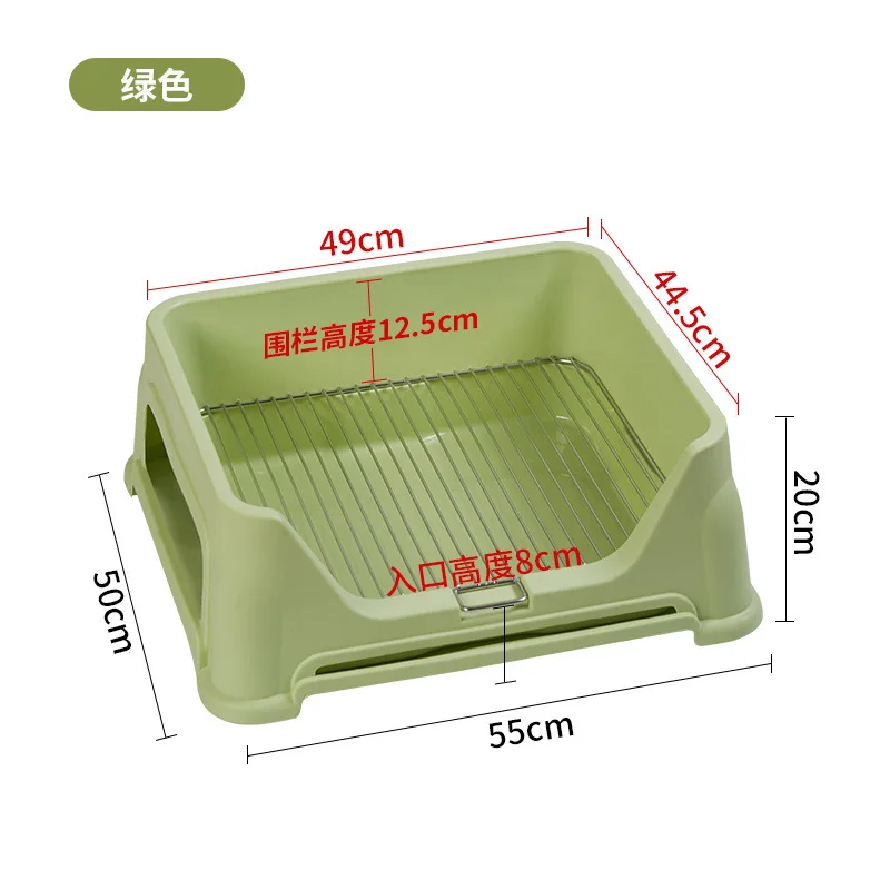 Inodoro grande para mascotas, rejilla de acero inoxidable de alto rodeado, orinal integrado para perros medianos y pequeños, suministros para mascotas - imagen 5