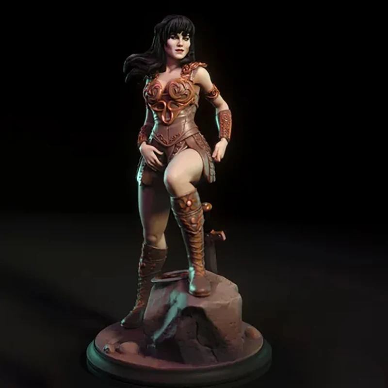 Figura de resina guerrera medieval sin pintar 75mm para modelismo