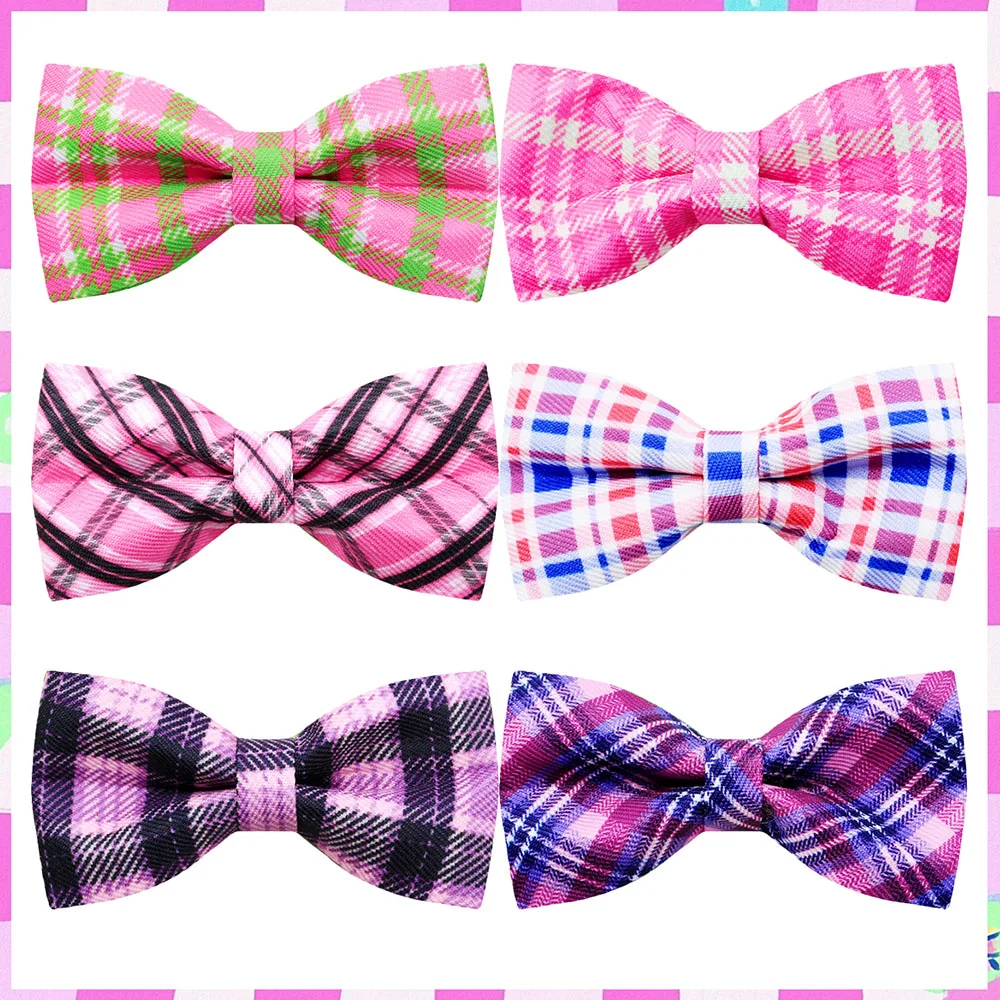 50 Uds. Pajaritas para perros de estilo a cuadros para Collar, pajaritas extraíbles para perros pequeños y gatos, accesorios para Collar para perros, suministros para el cuidado de mascotas - imagen 3