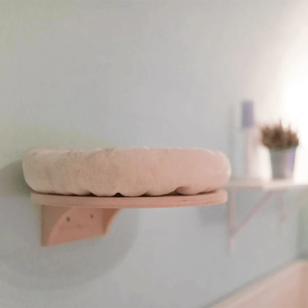 Cama para gatos de pared en varios colores Cama para gatos con base de madera maciza cómoda y suave Pedal para gatos de pared - imagen 5