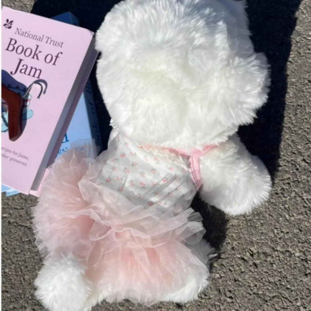 Vestido de tirantes para perro/gato de primavera para mascotas, estilo princesa, Teddy Yorkshire, vestido de malla abombada, vestidos bonitos para perros pequeños - imagen 2