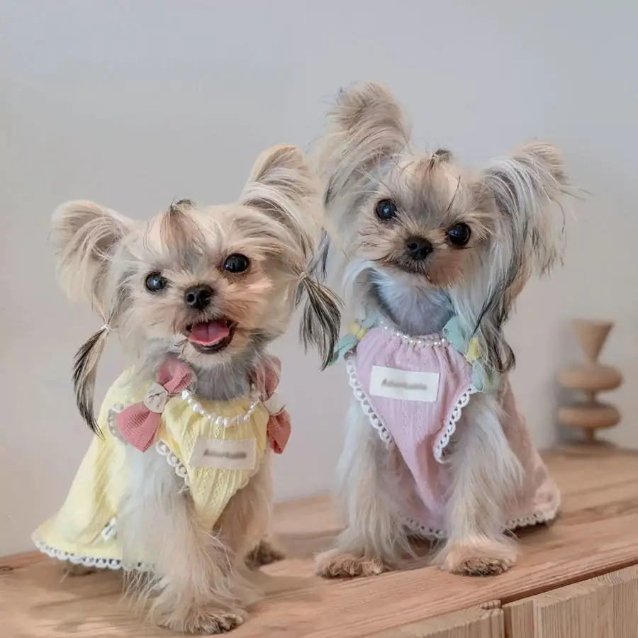 Ropa de dormir de helado para primavera y otoño para mascotas, ropa de peluche para perros pequeños, camiseta sin mangas holgada, ropa para perros pequeños, ropa para cachorros - imagen 2