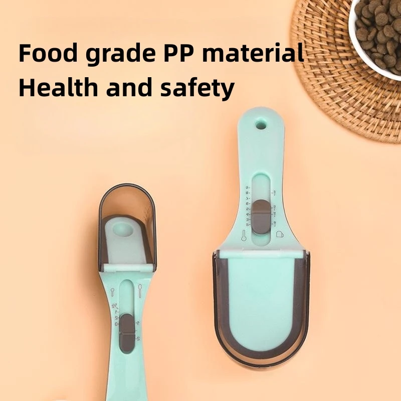Cuchara dosificadora ajustable para mascotas con cuchara medidora de plástico para mascotas, tazas para accesorios para mascotas, cuchara de comida para gatos, cuchara de gramos para comida para perros - imagen 5