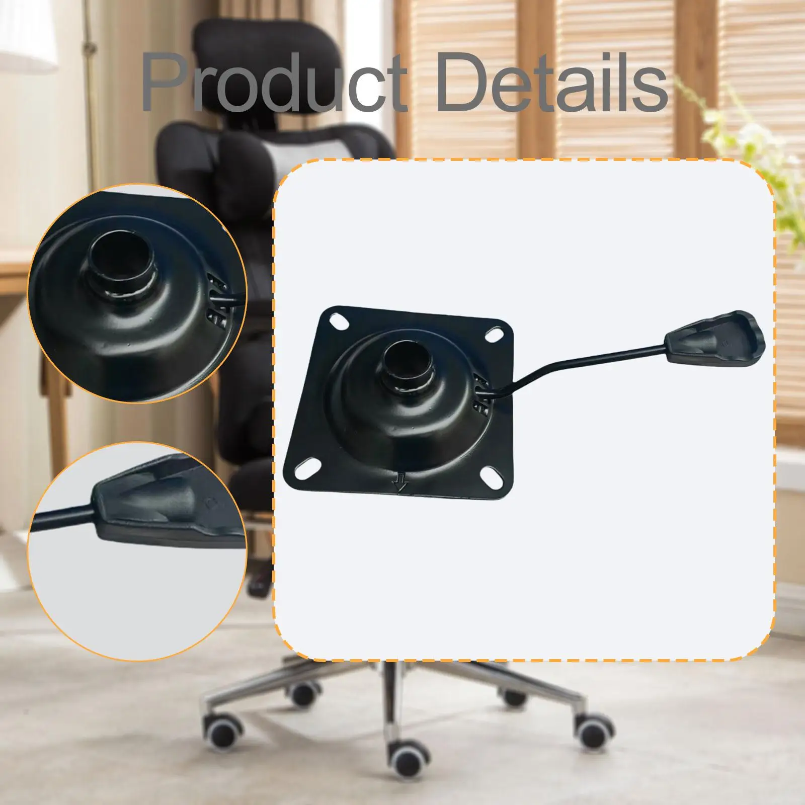 Mecanismo de asiento de Control de inclinación para silla de oficina, Base de silla ajustable en altura, manija de palanca, reemplazo para sala de estudio y dormitorio - imagen 5