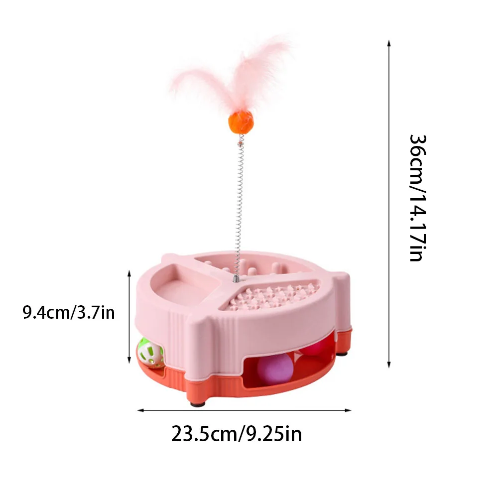 Juego de juguetes de entretenimiento para gatos, varita Teaser y bola giratoria, juguete para gatos, alivio del aburrimiento para gatitos y gatos, mascota interactiva - imagen 5