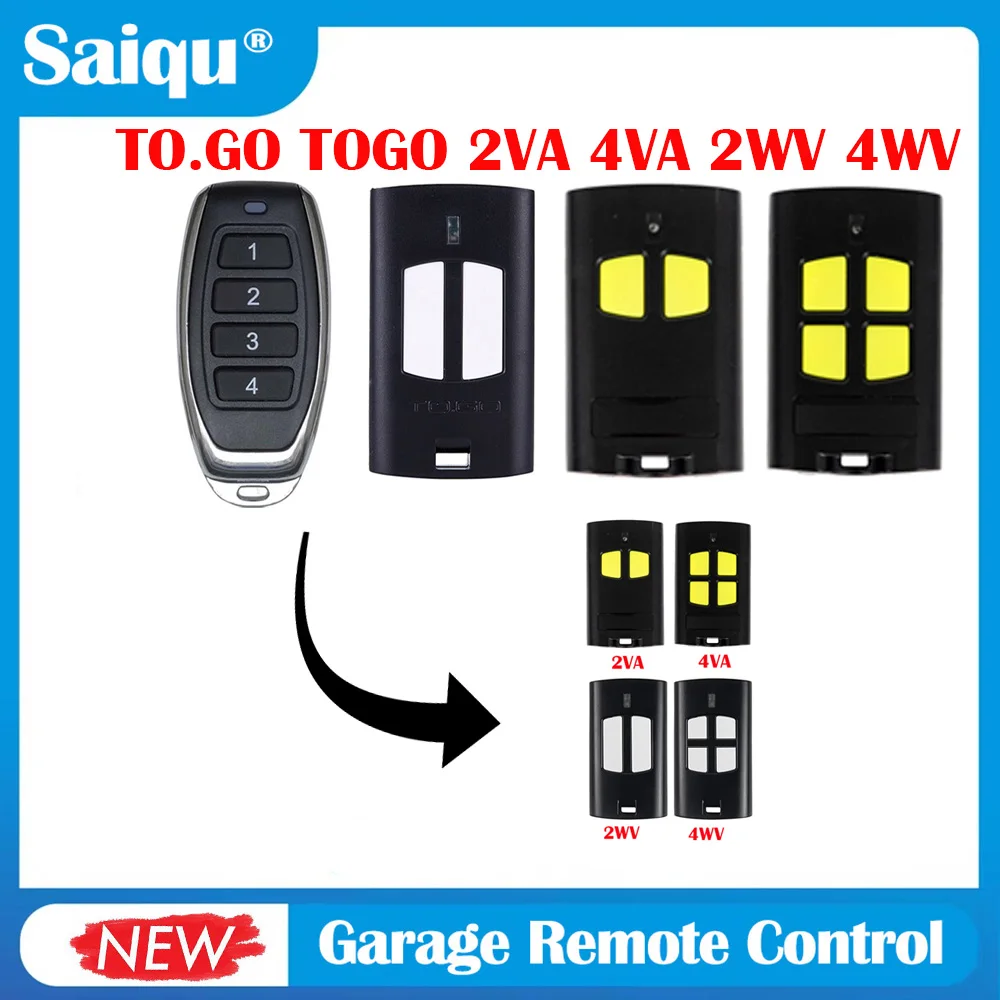 Mando a distancia 433 MHz para puerta de garaje compatible TOGO