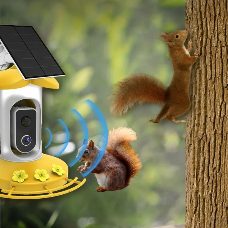Cámara inteligente para comedero de pájaros, gran angular con energía Solar, alta definición, monitoreo en tiempo Real para exteriores, suministros para mascotas, accesorios - imagen 5