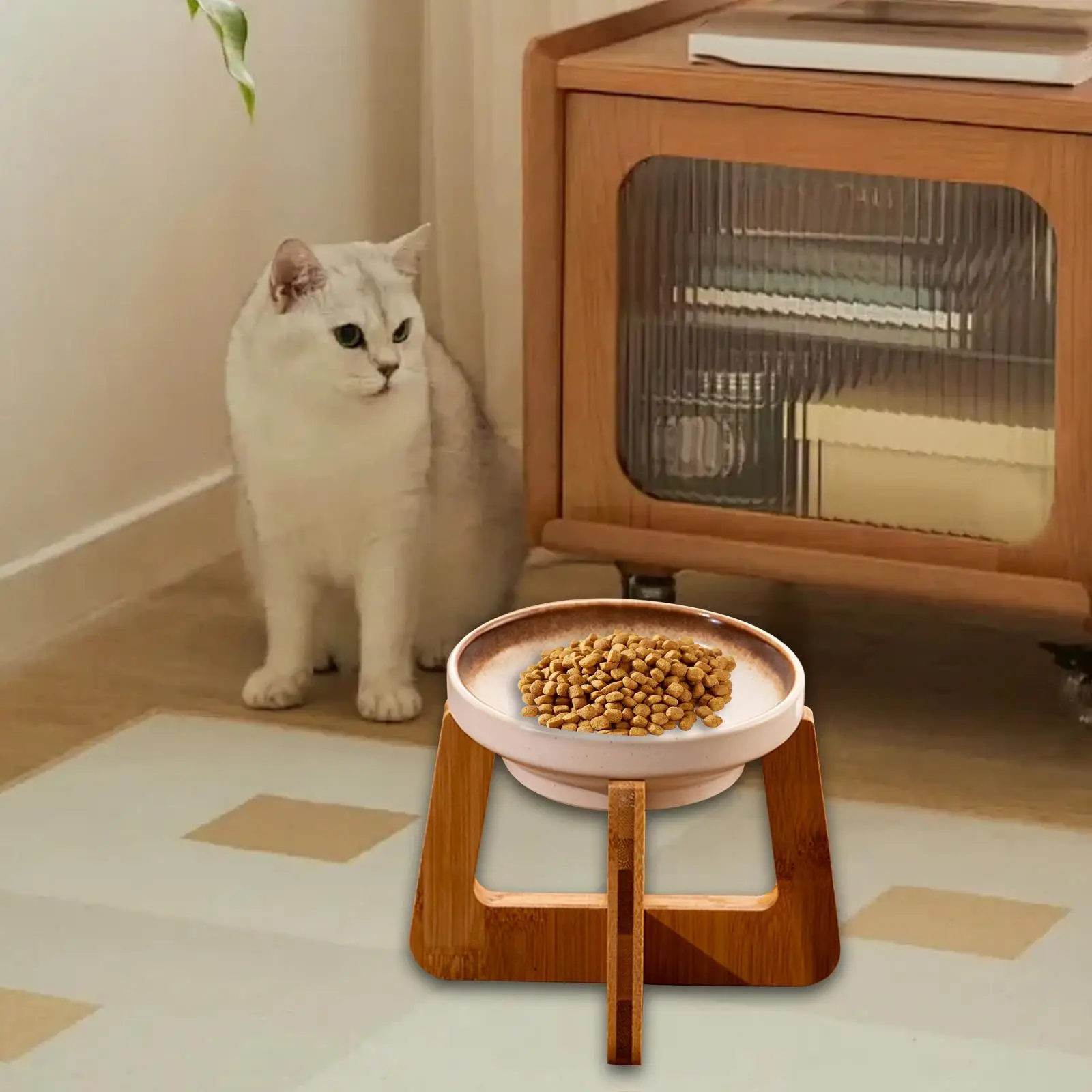 Raised Cat Bowl, Snack Container, Food Container, Prevents Spills, Anti-Function