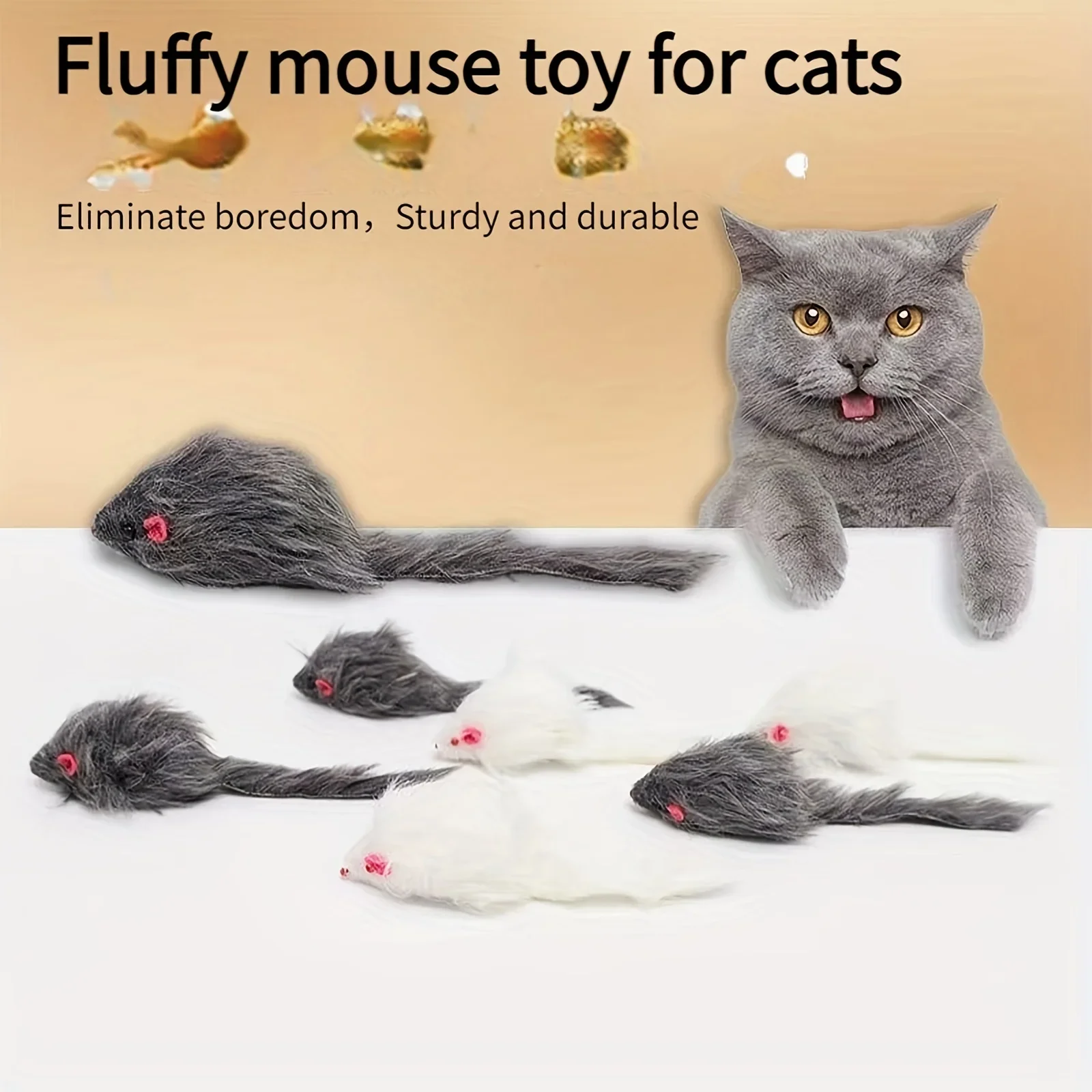 Ratón de peluche interactivo para gatos