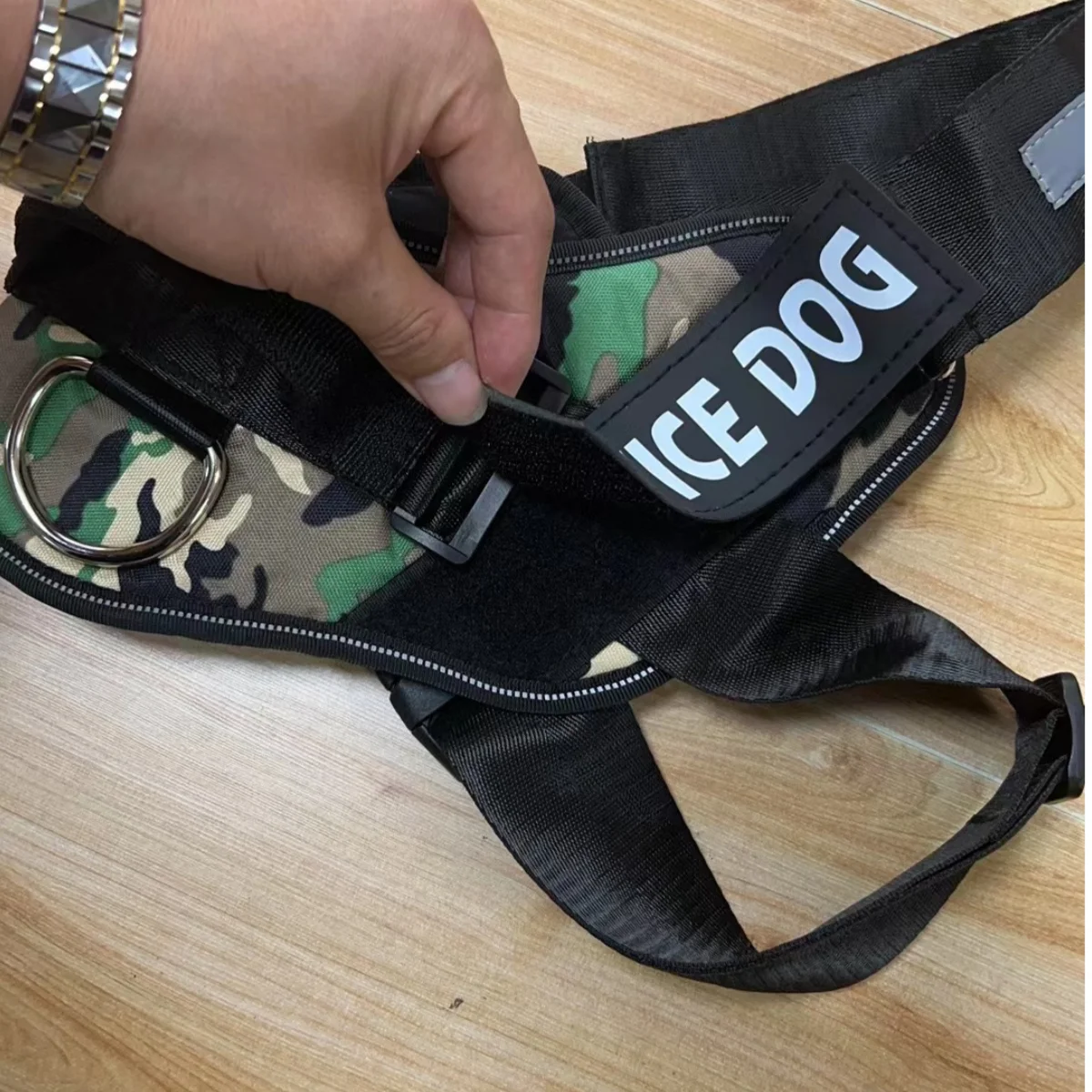 2 uds etiqueta personalizada con nombre de perro etiqueta de identificación de arnés para mascotas logotipo de nombre DIY etiqueta de Collar de arnés de correa de pecho de perro personalizada - imagen 5