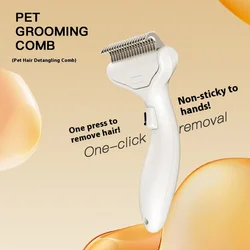 Cepillo deshedding autolimpieza para perros y gatos – 1 botón