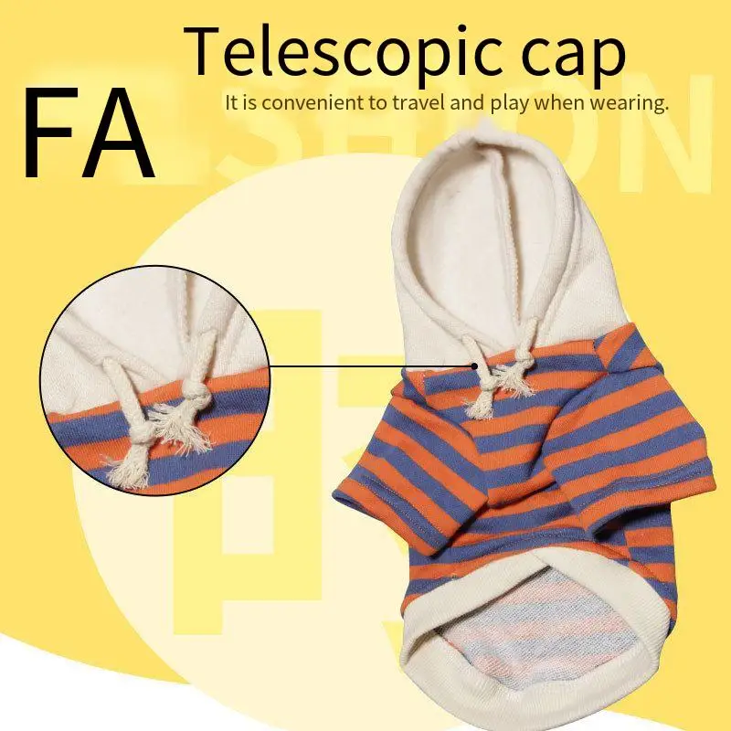 Suéter informal a rayas para mascotas, ropa cálida, cómoda y transpirable, adecuada para perros pequeños y medianos - imagen 4