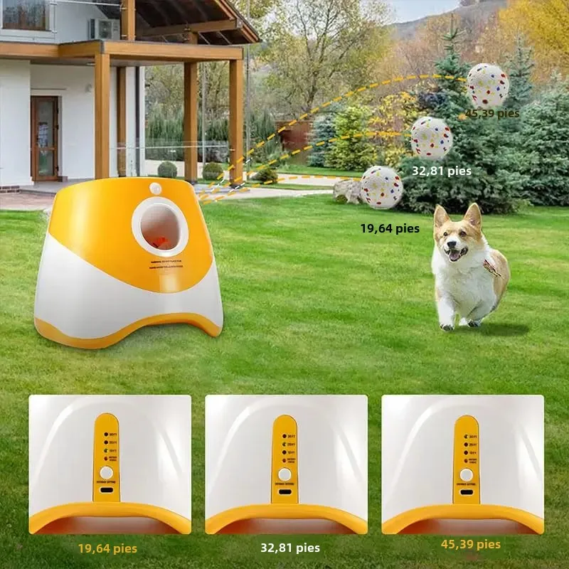 Juguetes interactivos para perros, lanzador automático de pelotas de tenis para perros medianos a grandes, ejercicio y entrenamiento al aire libre, juguetes perfectos para perros en casa - imagen 2