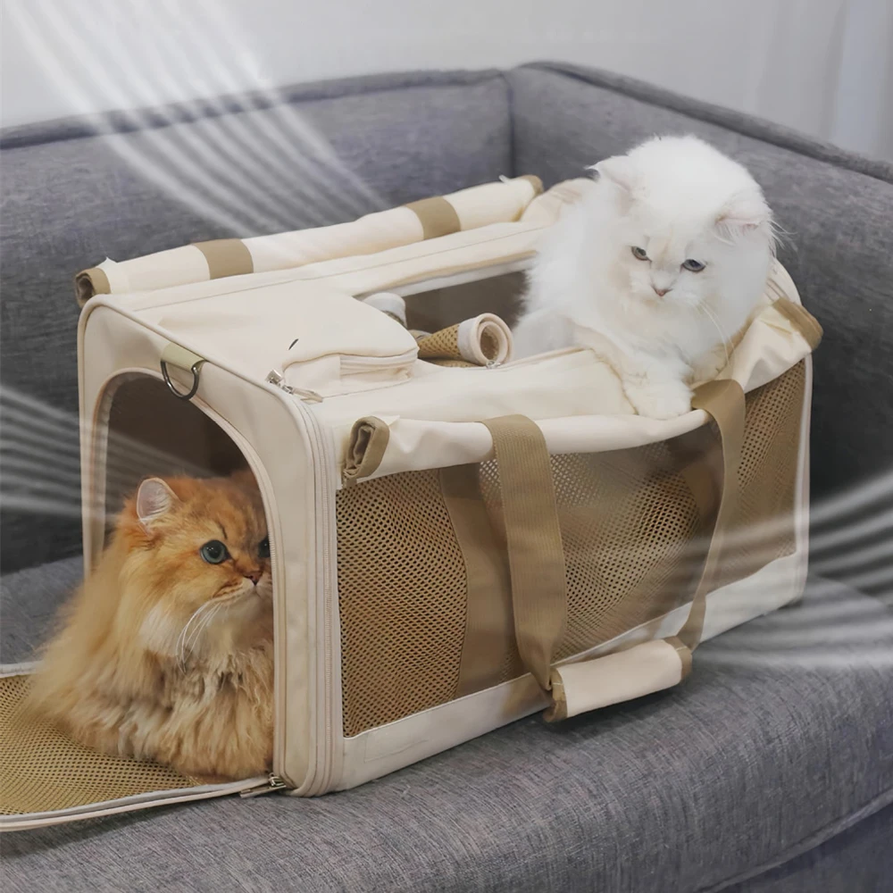 Transportín blando 2 en 1 para gatos y perros pequeños – Viaje transpirable - imagen 5
