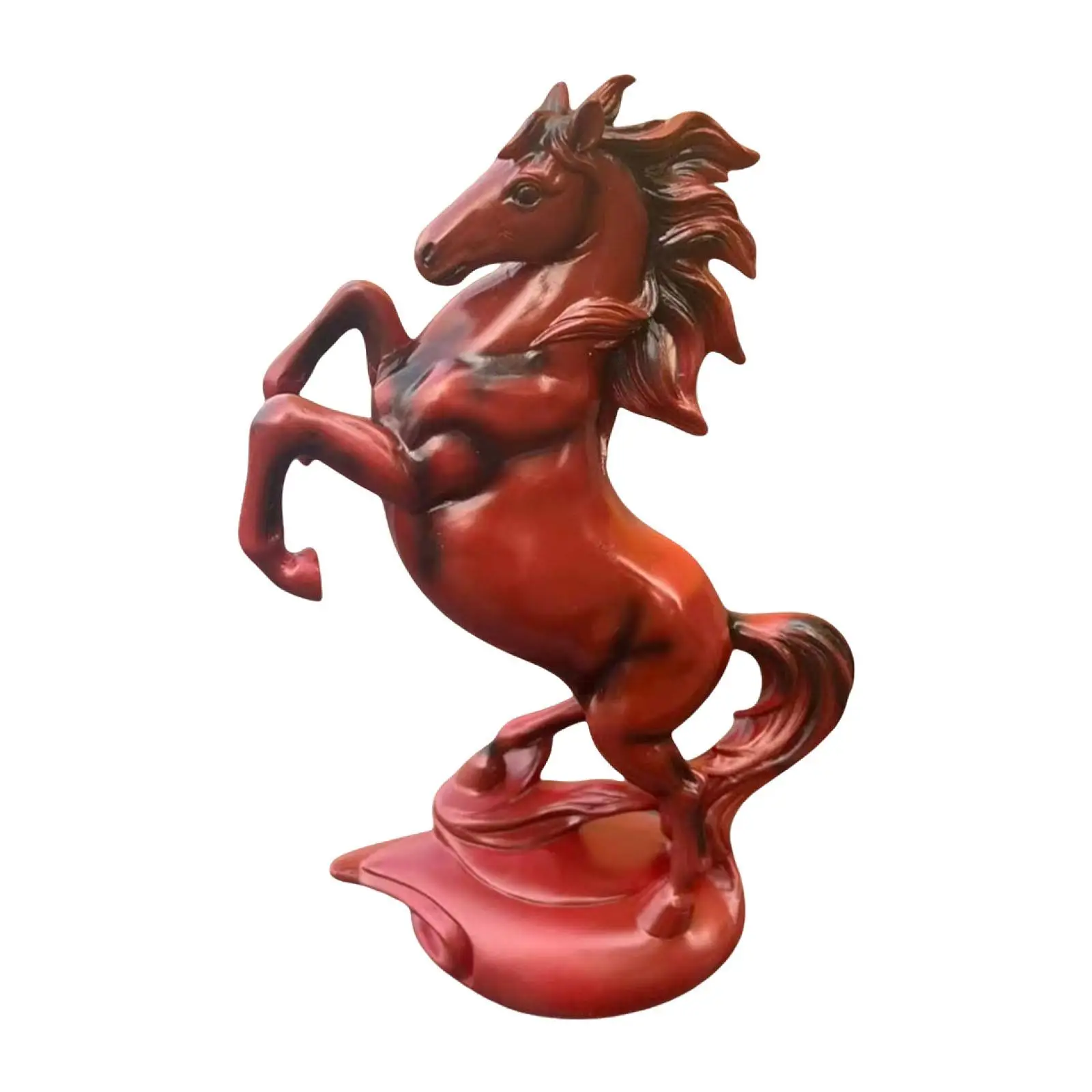 Horse Statue Modern Resin Decorative Figurine Sculpture Elegant Home Decor Collectible for Living Room Bedroom Office