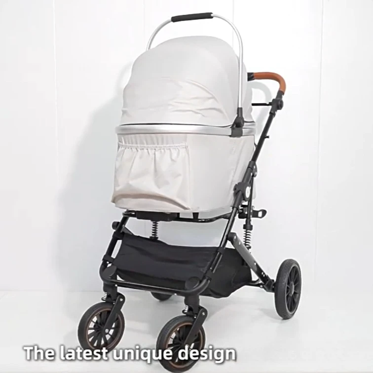 Carrito plegable para perros grandes, amortiguación y cesta separada - imagen 2