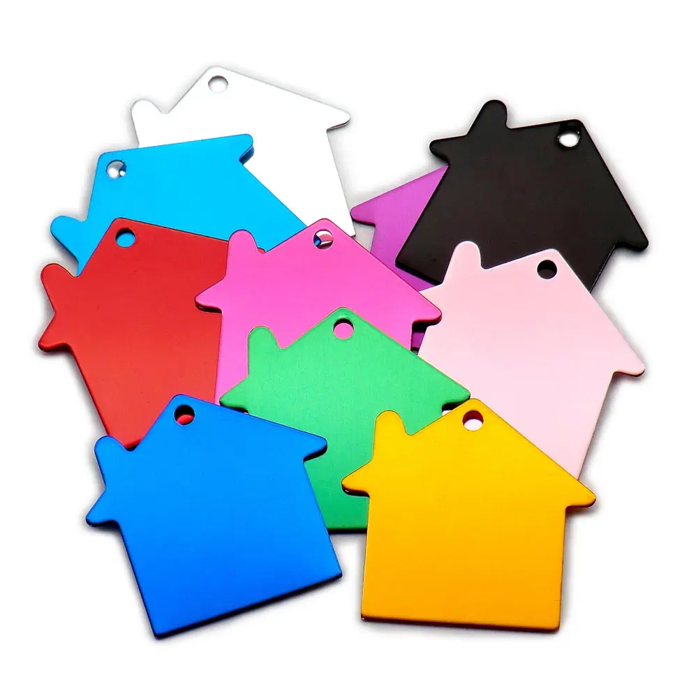 Venta al por mayor, 100 Uds., etiqueta de nombre de perro de mascota personalizada de aluminio, etiquetas de identificación de mascotas grabadas personalizadas, etiquetas de identificación de perros y gatos grabadas con nombre de perro y gato