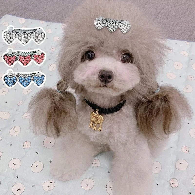 Preciosos suministros ostentosos para perros, pinzas para el cabello ostentosas para perros, accesorios para cachorros y mascotas, horquilla para mascotas, pinzas para el cabello bonitas para el cuidado del cabello de mascotas - imagen 2