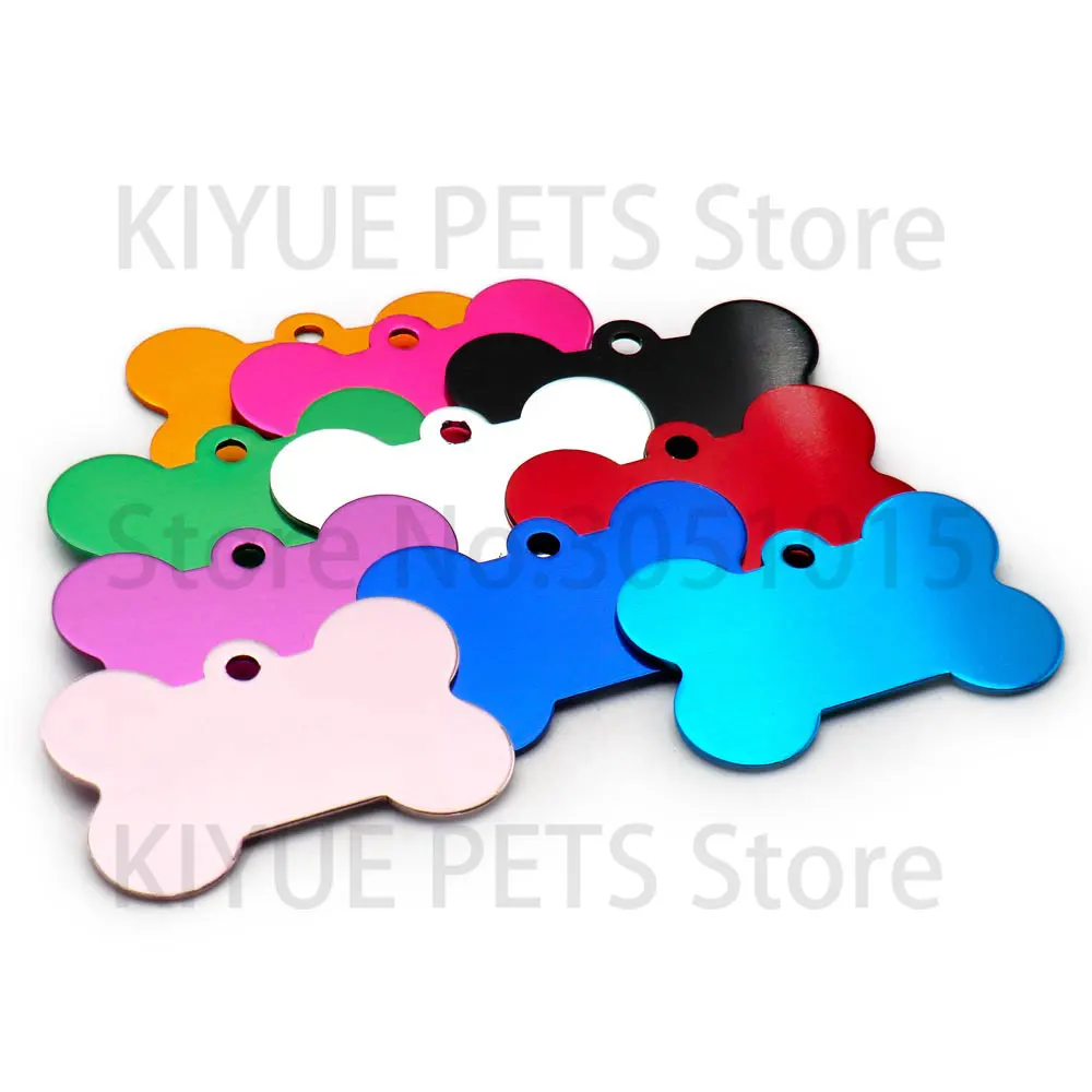 100PCS Pet Supplies Metal Keychain Fashionable Blank Dog Tag Laser Engravable With Personalized Cat ID Outdoor Collar Pendant - imagen 3