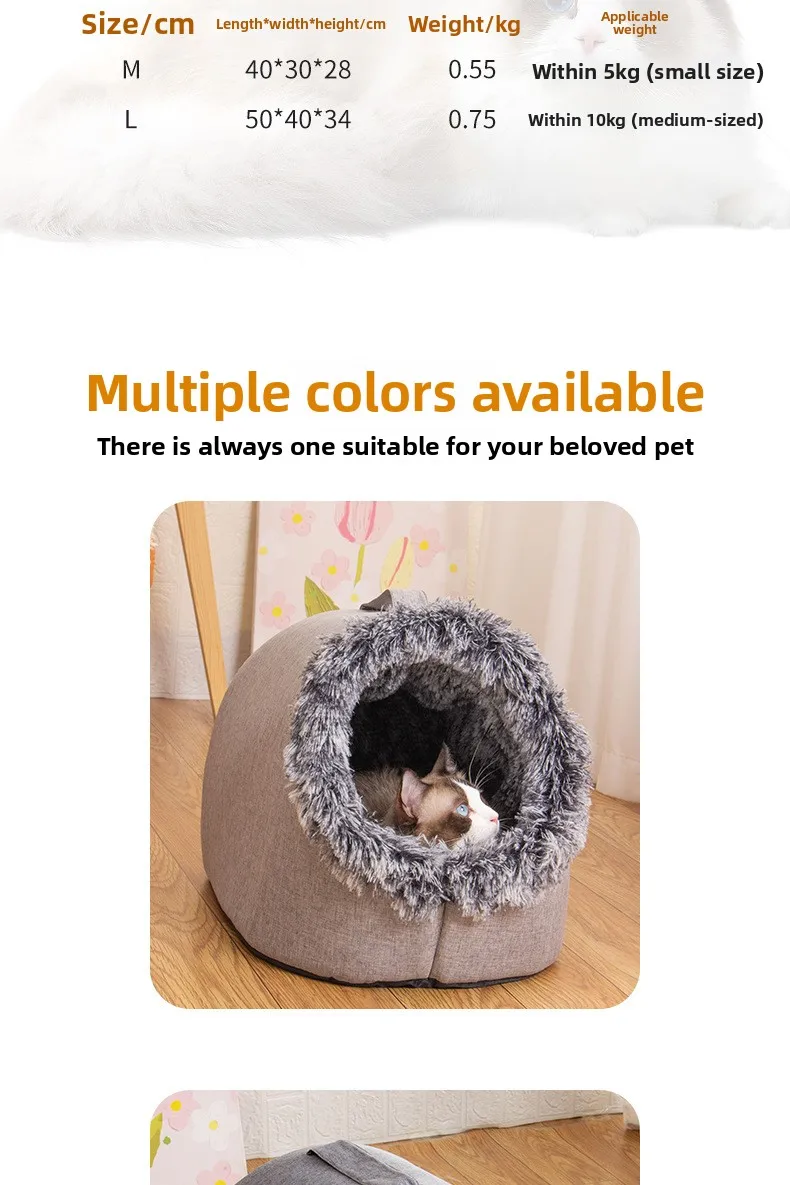 Nido portátil para gatos y perros