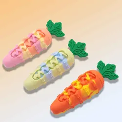 Juguete masticable para perros - Peluche de zanahoria chirriante