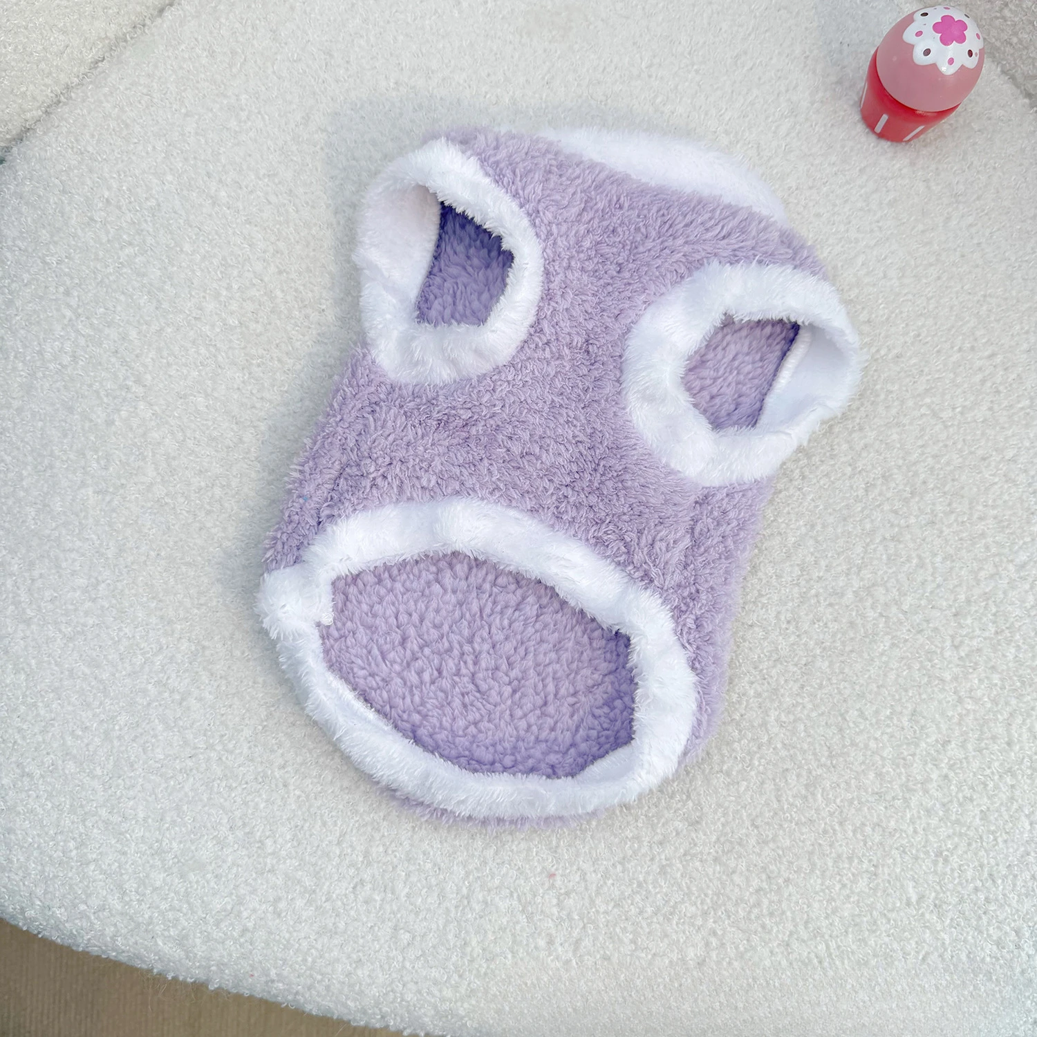 Sudadera con capucha de cuello alto de felpa para mascotas, ropa para gatos para otoño e invierno, abrigo grueso cálido y bonito, ropa para mascotas de peluche, ropa para perros pequeños - imagen 4