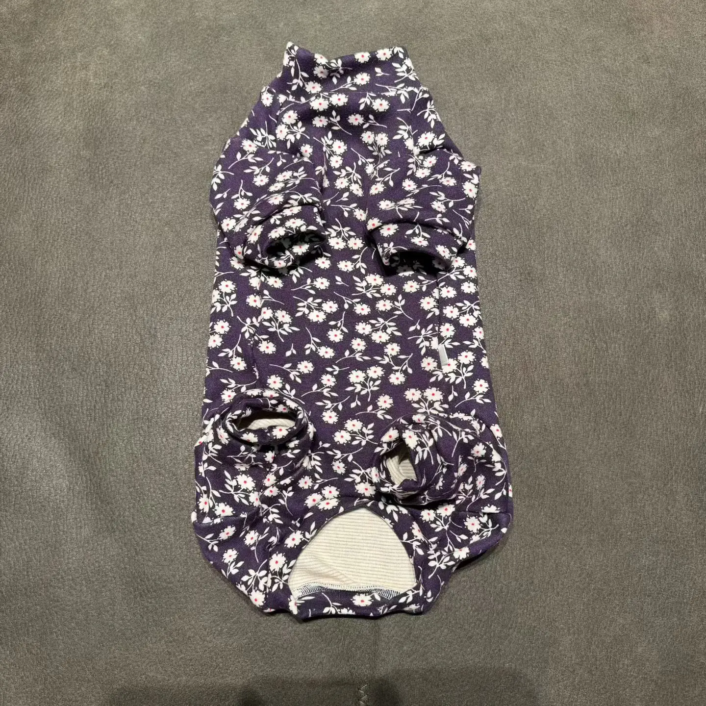 Pijama manga larga para gato Sphynx – Estampado floral de algodón para hembra - imagen 2
