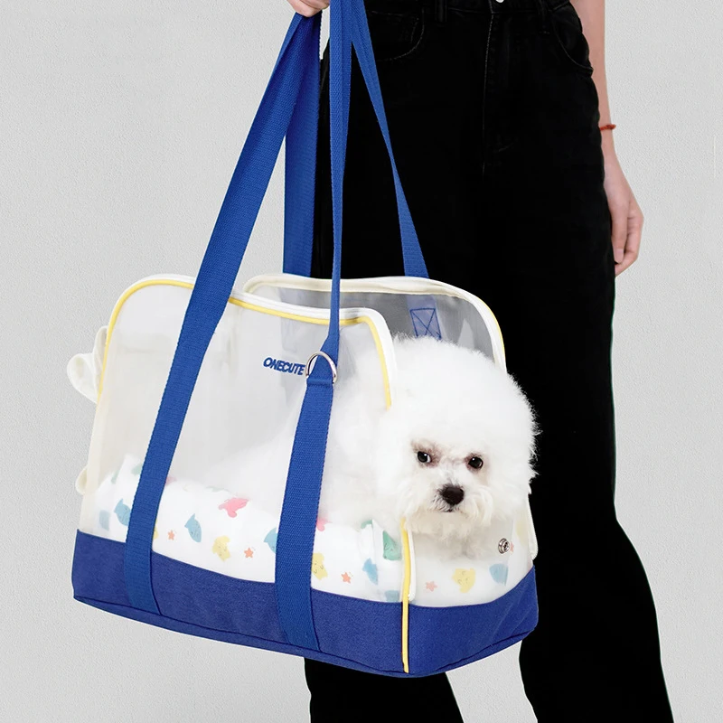 Bolso transpirable de verano para cachorros, perros y gatos, acogedor portabebés para perros pequeños, caniche para caminar, Yorkies, bolso de hombro, accesorios para Mascotas - imagen 5