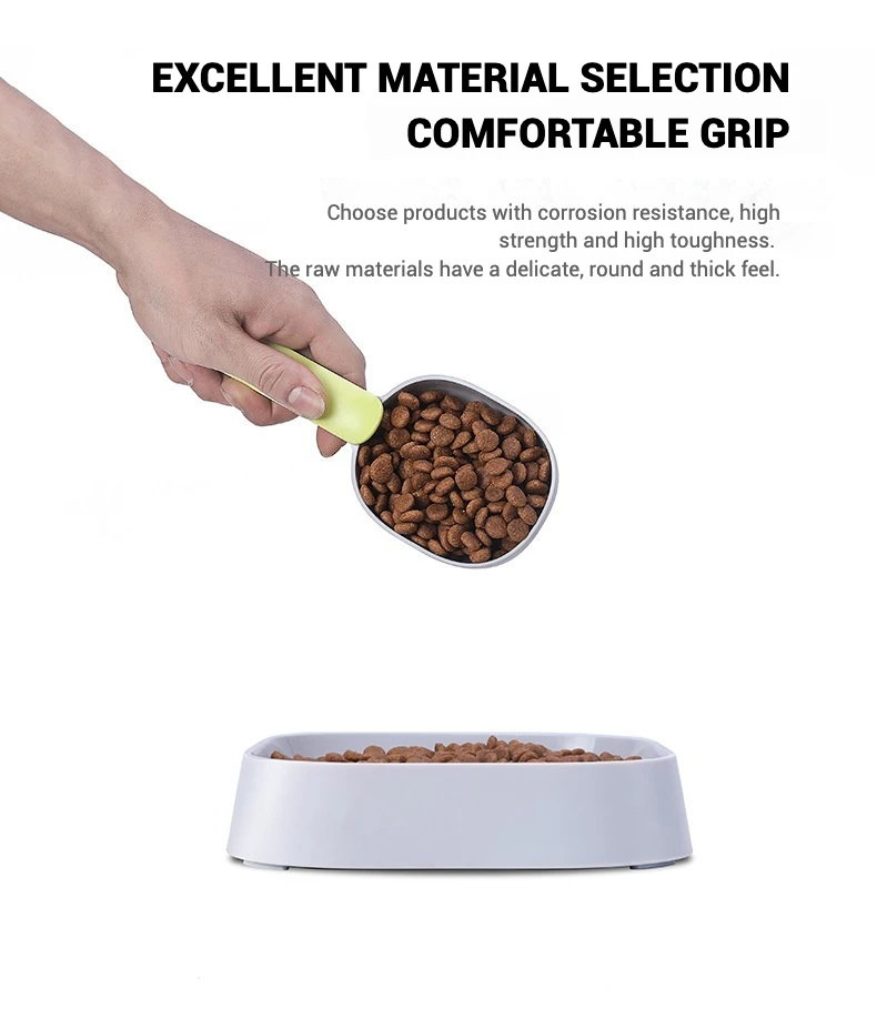 Cuchara de alimentación para mascotas, Clip de sellado, cuchara de comida para perros con Material ABS duradero y diseño ergonómico, suministros para mascotas - imagen 2