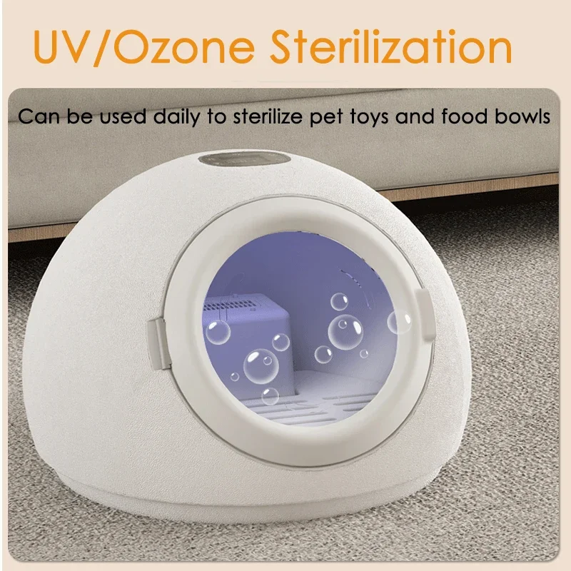 Caja de secado inteligente redonda para mascotas, secado doméstico para gatos y mascotas, ducha totalmente automática para perros, secador de pelo, desinfección multifuncional - imagen 2