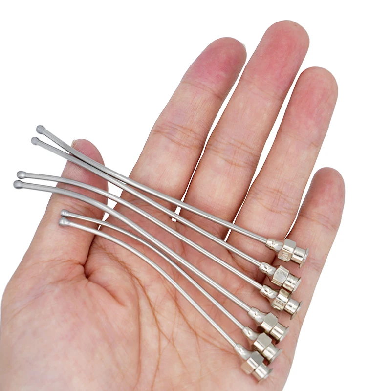 Jeringa aplicadora de acero inoxidable, 2 piezas, boquilla para ratas, ratones, loros, aves, ganado avícola, coderas para mascotas - imagen 3