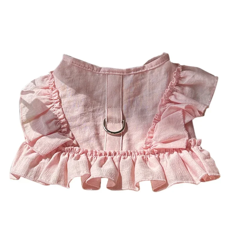 Arnés de encaje con orejas para perro, ropa para gatos, osos de peluche, chaleco remolcable para el pecho y la espalda, accesorios para perros, arnés para gatos - imagen 5