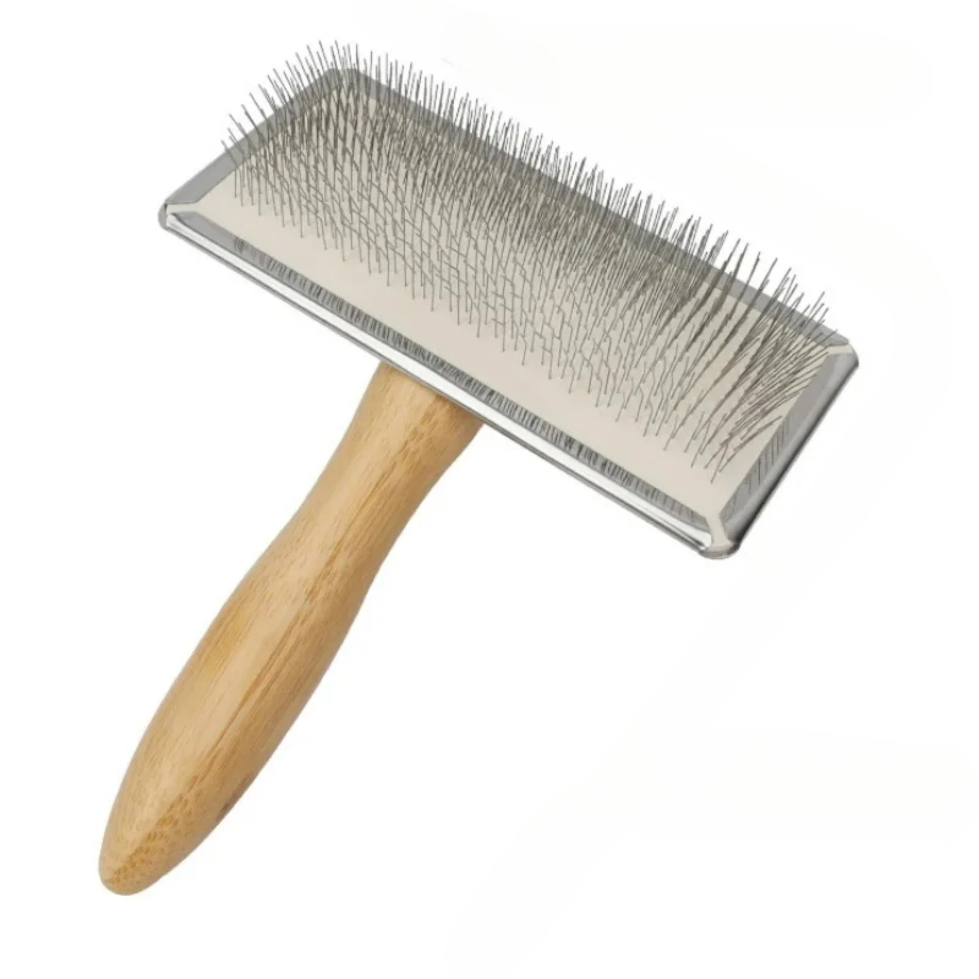 Peine para perros, cepillo para perros de madera maciza, removedor de pelo para mascotas, cepillo de masaje para gatos, peines de acero inoxidable para el cuidado de mascotas, apertura de nudos de pelo para gatos