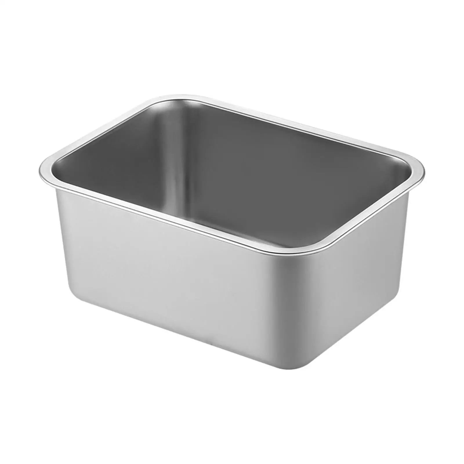 Open Top Pet Cat Litter Box Stainless Steel Pet Bedpan for Bunny Kitten Cat