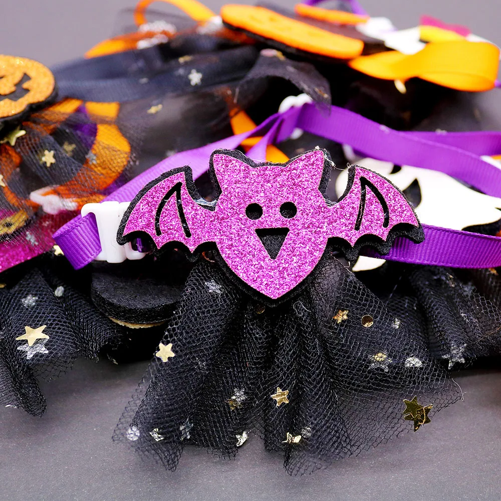 50 Uds pajarita para perro para Halloween calavera encaje perro PEQUEÑO pajaritas para gatos Collar para perros accesorios para mascotas para perros pequeños - imagen 2