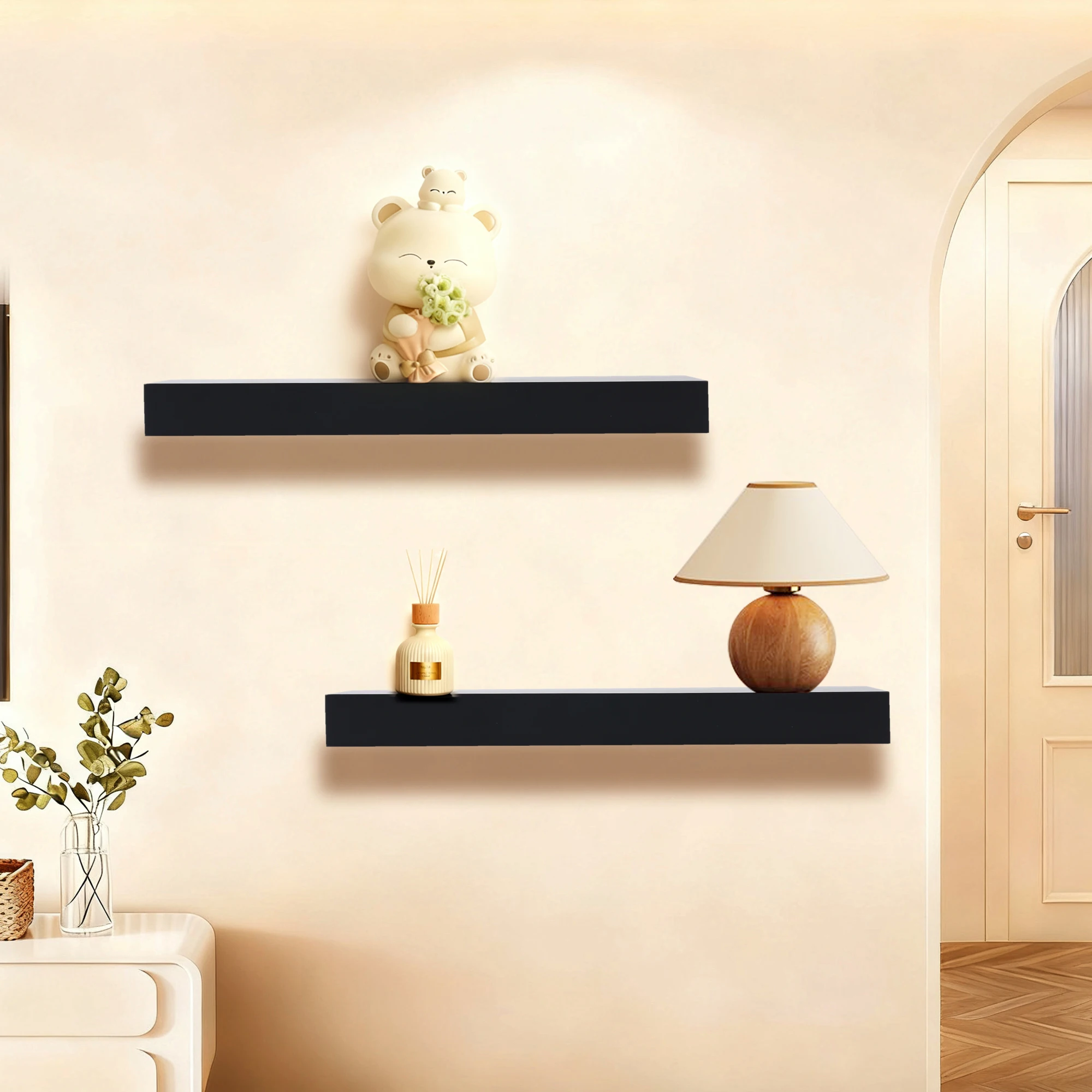 Estante de diseño de Color sólido con compartimento secreto, estante flotante oculto, solución de almacenamiento montada en la pared, muebles ocultos - imagen 2