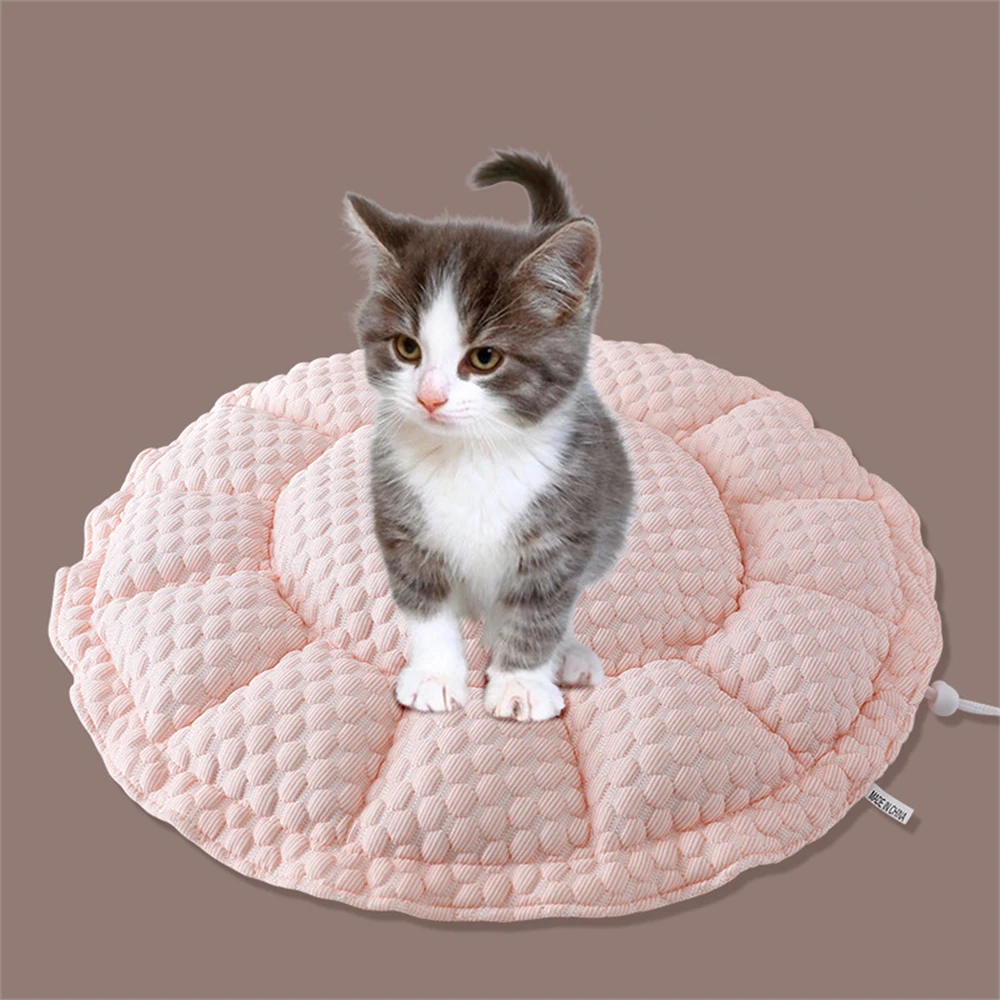 Cama redonda de dos usos para gatos, cojín suave para mascotas, perrera para cachorros, casa de felpa, cesta nido para perros pequeños, colchoneta para dormir, verano e invierno - imagen 3