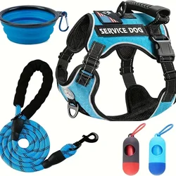 Arnés para perros con cuenco, correa y bolsas – Kit paseo