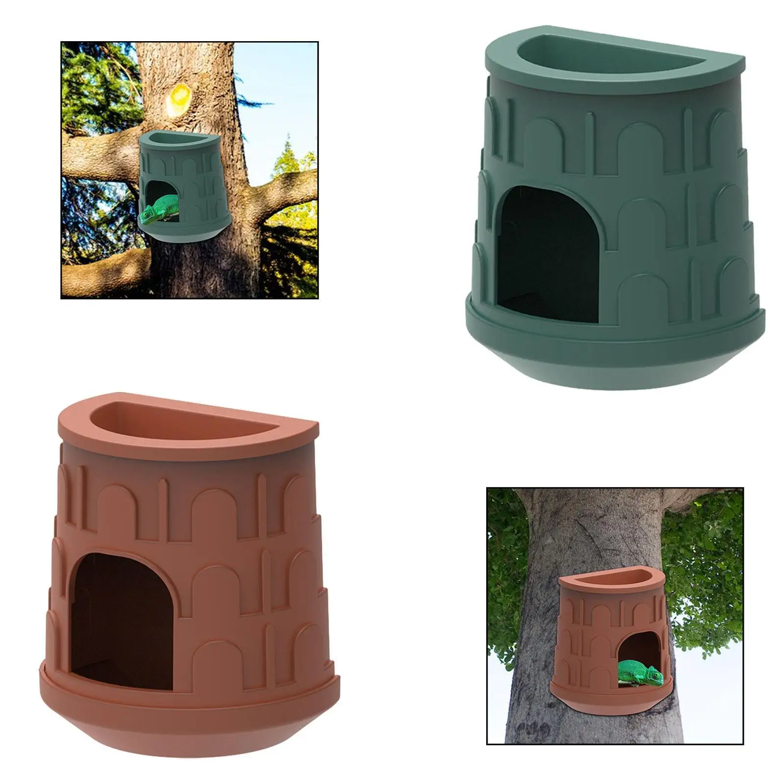 Reptile Cave Hideaway Hides Landscape Pets Hut for Turtle Spider Chameleon