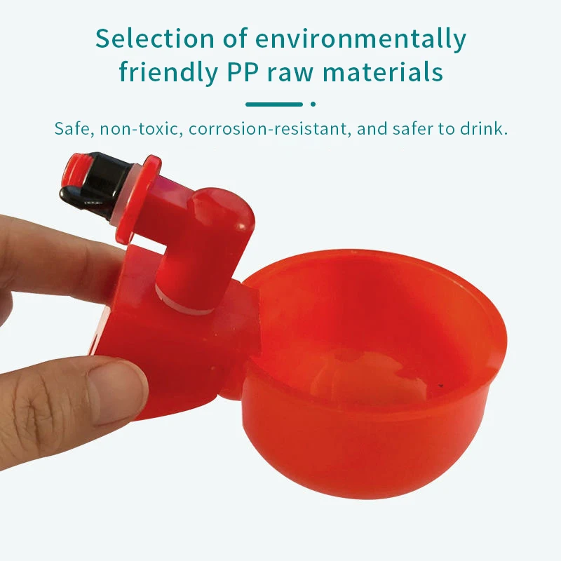Taza para beber pollo, bebedero automático, alimentador de pollo, bebedero de plástico para aves de corral, bebedero de agua potable para pollitos, patos, gansos, codornices - imagen 3