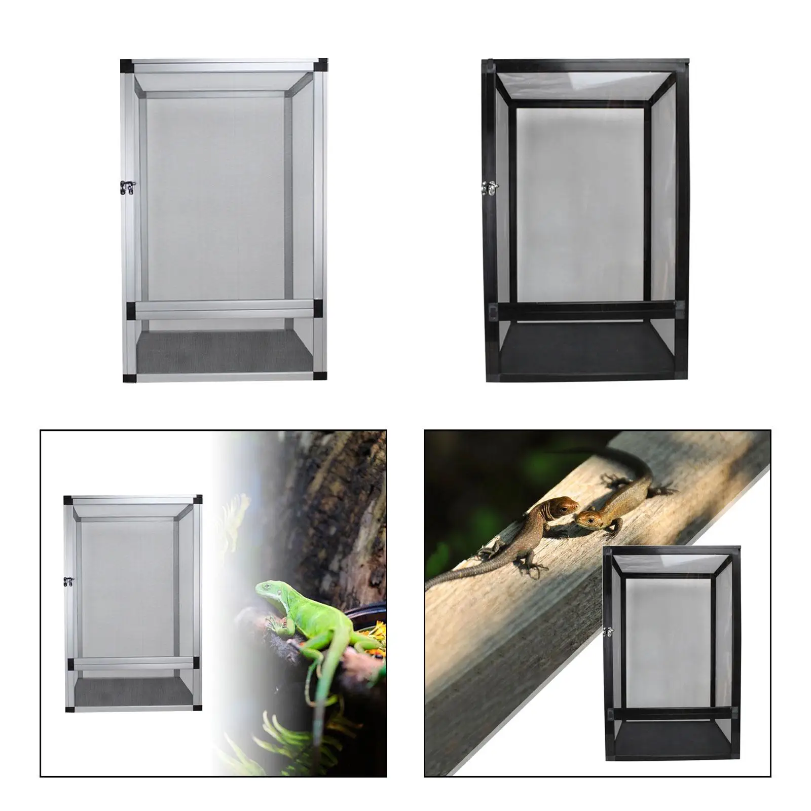 Reptile Terrarium Tank Interaction Dismantling Sturdy Pet Enclosure Ventilation for Small Turtles Snake